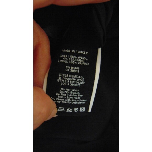 Theory Black Wool Blend Pencil Skirt Womens Size 8 Career Knee Lined Slit - Picture 7 of 7